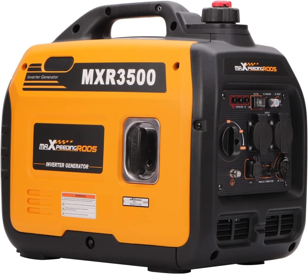 maXpeedingrods Generador Electrico Gasolina 3300W Estacion de Energia Portatil de Emergencia 230V AC con Inversor y 4L Tanque 2
